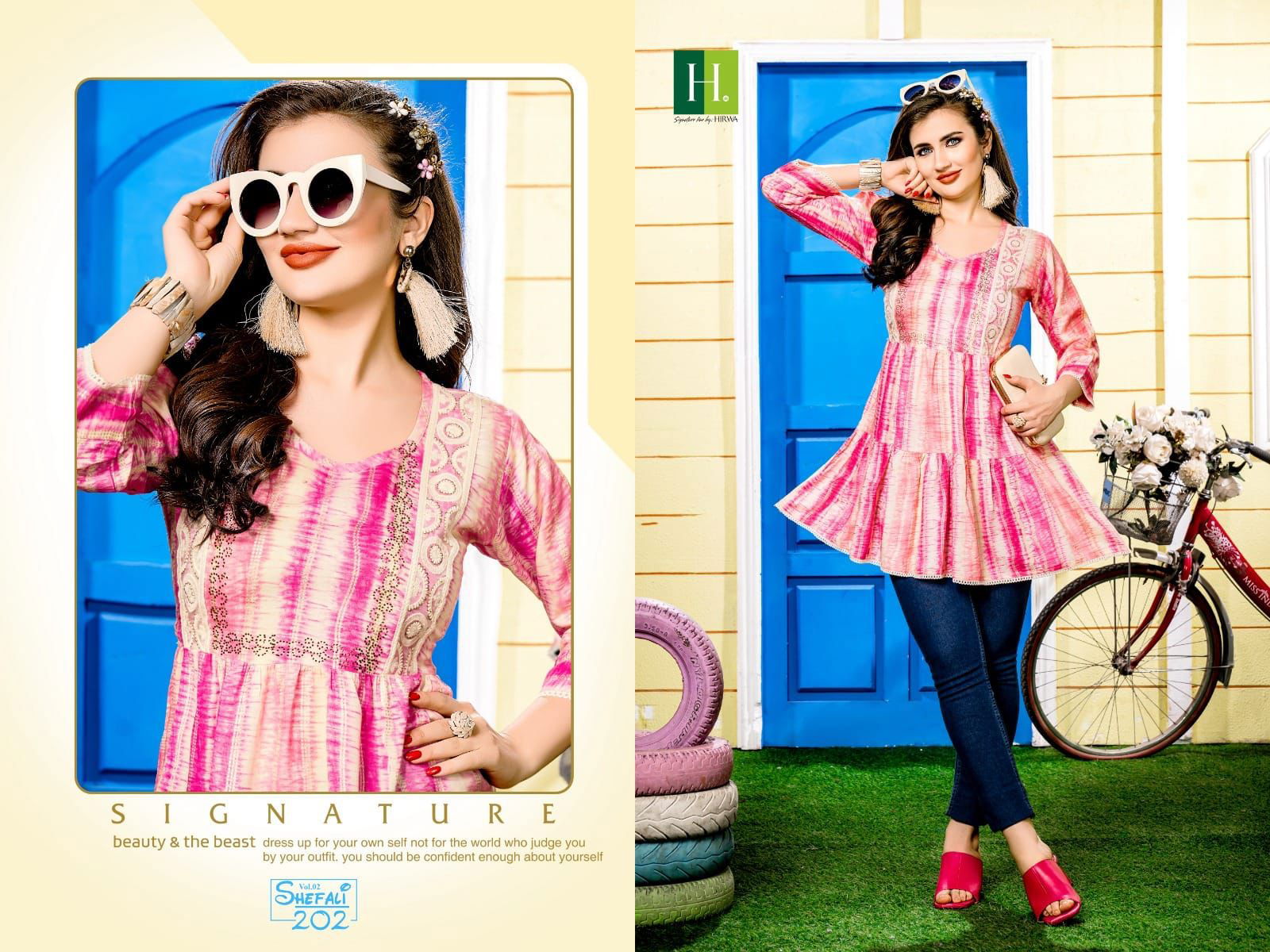 Shefali Vol 2 By Hirwa Short Ladies Top Catalog